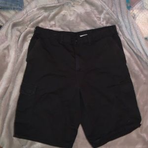 Black cargo shorts
